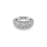 Sublima ring, White, Rhodium plated